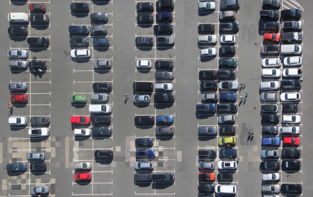 istock Aerial view of a parking lot in Jena, Germany 1675724708