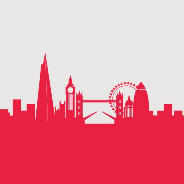 skyline von london - london england illustrations stock-grafiken, -clipart, -cartoons und -symbole