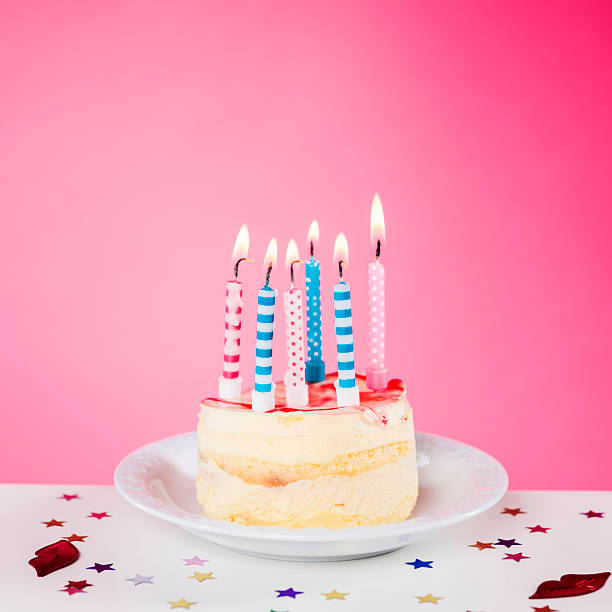Happy Birthday Donut with lit candles