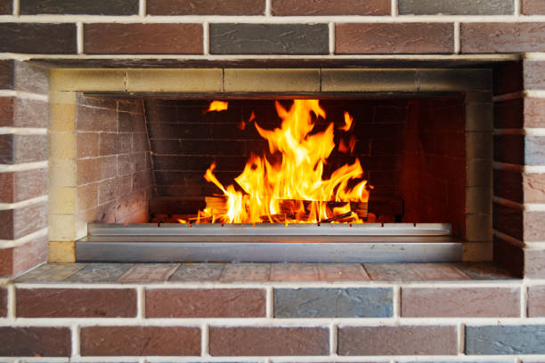 istock An open fire in a brick oven or barbecue 1675748781