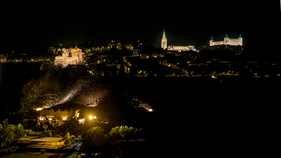 Night view of the city of Toledo, a UNESCO World Heritage Site