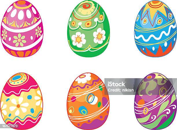 Ilustración de Huevos De Pascua y más Vectores Libres de Derechos de Arte - Arte, Arte y artesanía, Celebración - Ocasión especial