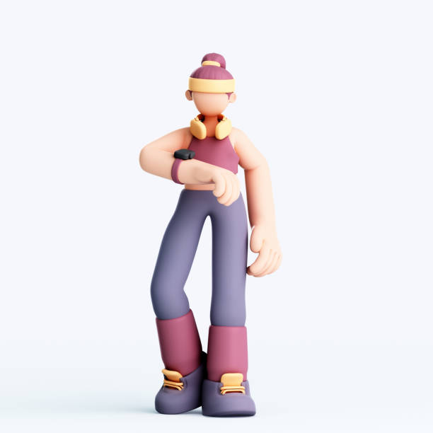 istock 3D rendering of cute girl exercising 1675778680