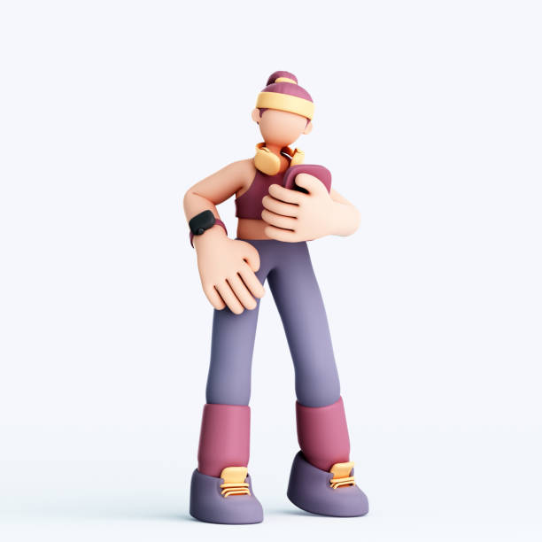 istock 3D rendering of cute girl exercising 1675778681