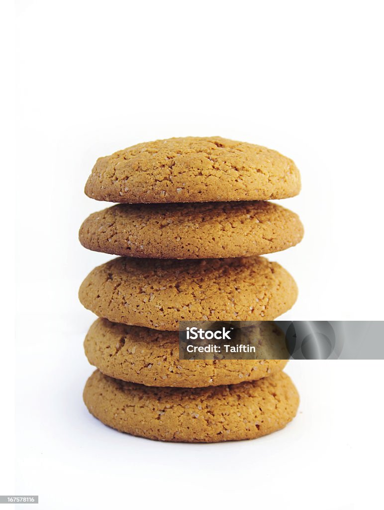 Pilha de cookies de aveia - Foto de stock de Alimentação Saudável royalty-free