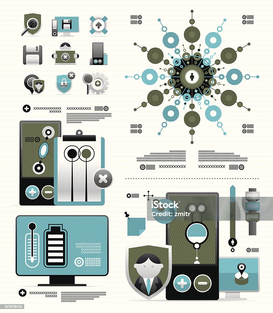 vector de elementos de infografía para una revista - arte vectorial de Analizar libre de derechos