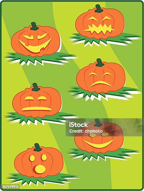 Dessus De Citrouilles Pour Halloween Vecteurs libres de droits et plus d'images vectorielles de Automne - Automne, Bonheur, Bougie