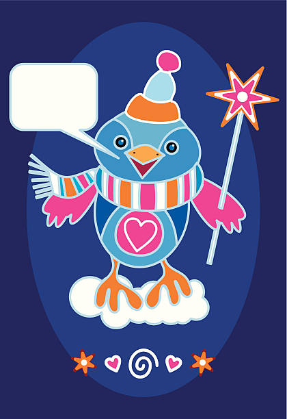 Design de Cartão de saudação com pássaros - ilustração de arte em vetor