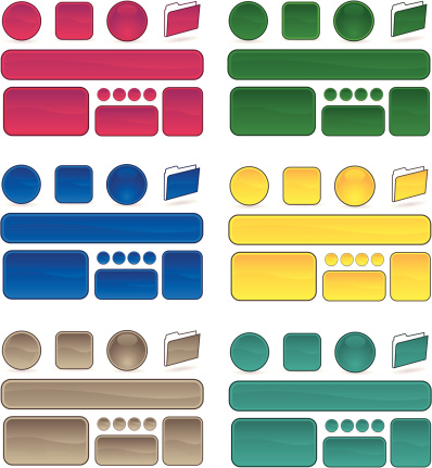 Computer Basic Buttons Basic Buttons Stock Illustration - Download Image Now - Bright, Circle ...