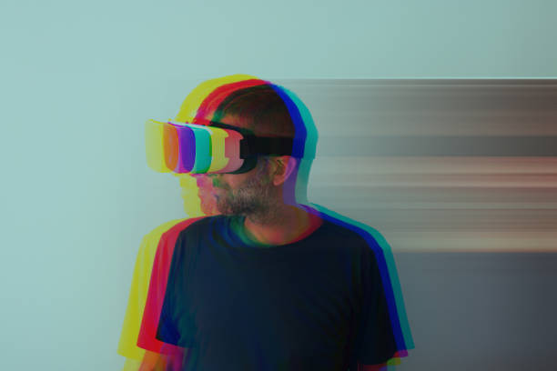 istock Man wearing vr glasses 1675827561
