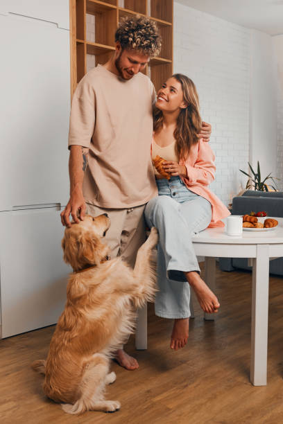 istock Young couple in love spending time together at home 1675831486