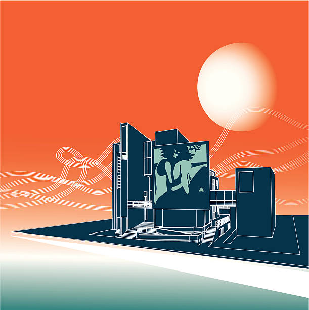 ilustraciones, imágenes clip art, dibujos animados e iconos de stock de desierto de arquitectura - finance city sun sunset