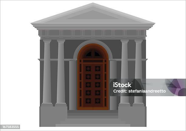 Dórico Templo - Arte vetorial de stock e mais imagens de Arquitetura - Arquitetura, Castanho, Coríntio