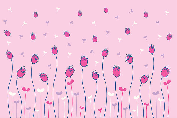 rose flower vector art illustration