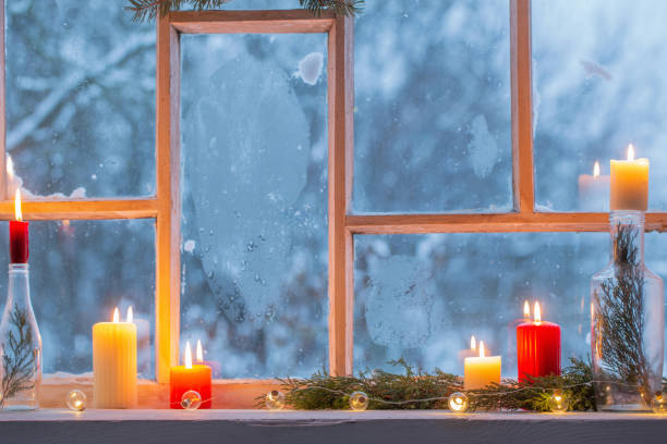 istock christmas decor on background old wooden  window 1675841226