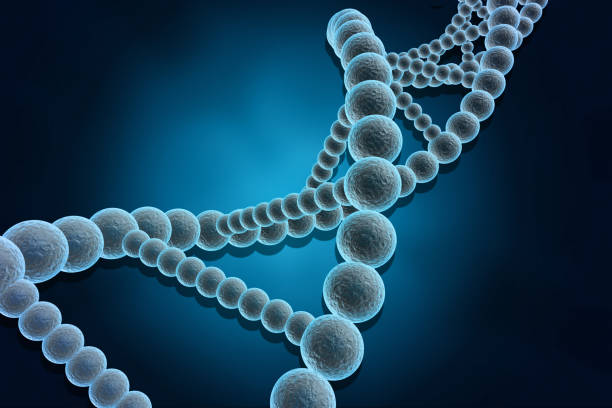 istock DNA strand on blue color background 1675842338