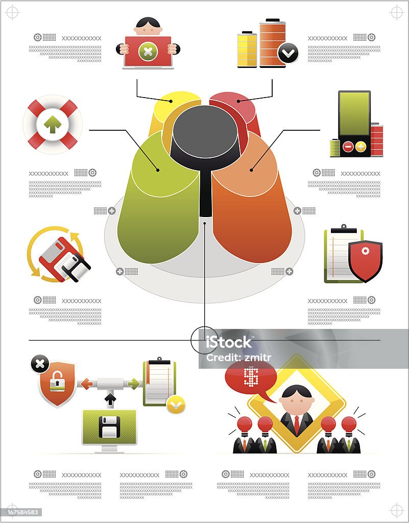 volume infographics and complex icons Advice stock vector