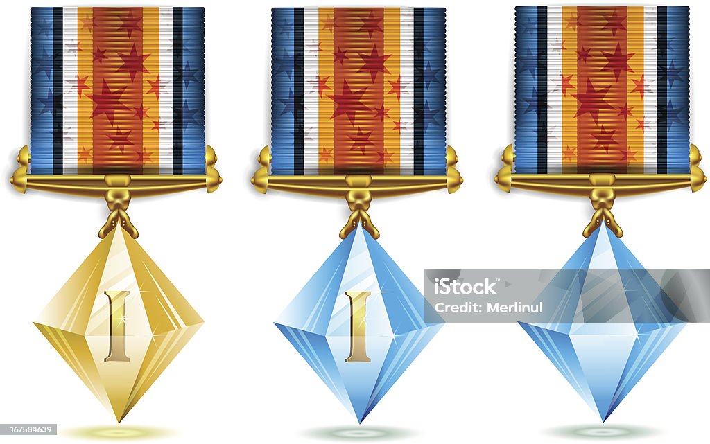 Złote i niebieskie kryształy - Grafika wektorowa royalty-free (Bez ludzi)