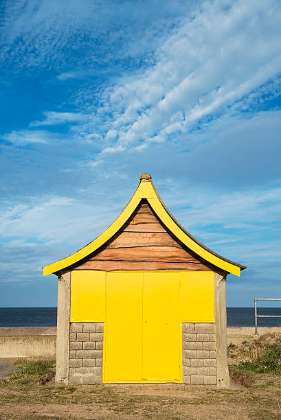 istock Yellow Beach Hut at Mablethorpe, Lincolnshire, UK. 167584758