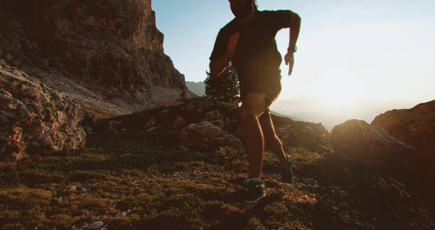 istock Man trail running on mountain: the Dolomites 1675859847