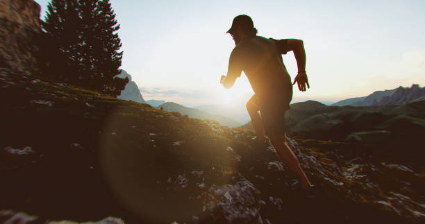 istock Man trail running on mountain: the Dolomites 1675859874