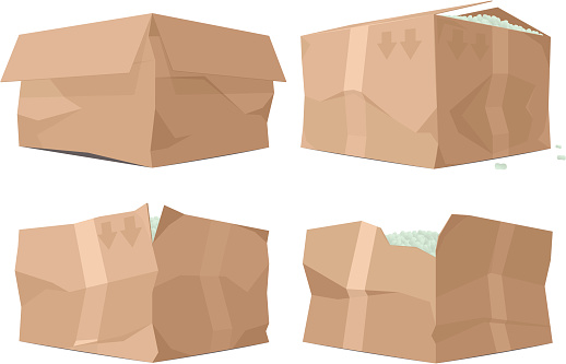 Break Box Vector Broken Boxes Stock Illustration - Download Image Now - Broken, Box ...