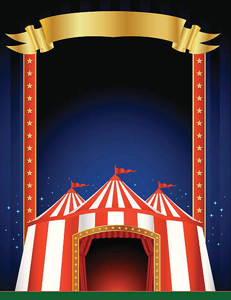 cyrk plakat - circus circus tent carnival tent stock illustrations