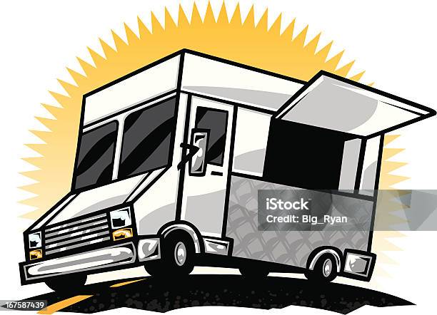 말풍선이 있는 음식 판매차 푸드 트럭에 대한 스톡 벡터 아트 및 기타 이미지 - 푸드 트럭, 거리, 도로