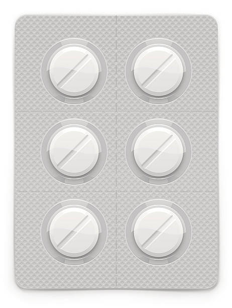 Pills Vector illustration of pills in a blister pack. tablets blister stock illustrations