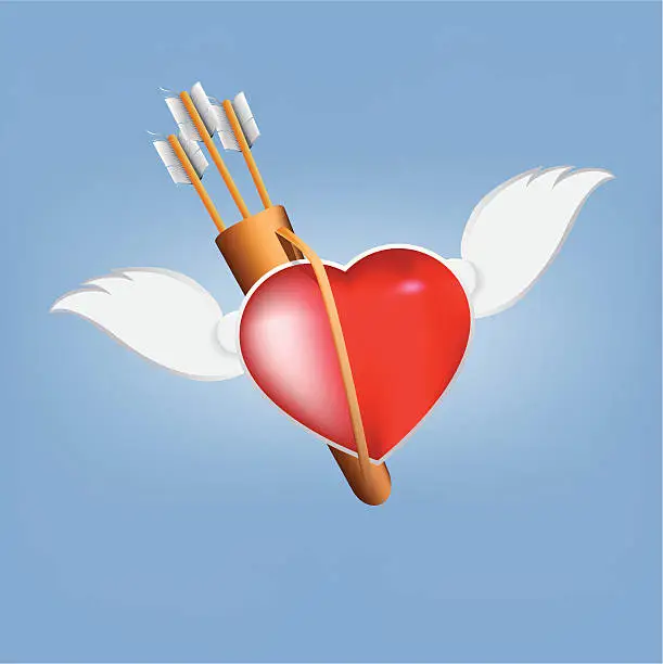 Vector illustration of Cupid's arrow