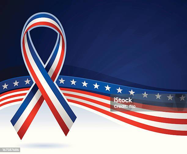 Usa Sfondo Di Nastro - Immagini vettoriali stock e altre immagini di US Veteran's Day - US Veteran's Day, Sfondi, Bandiera degli Stati Uniti