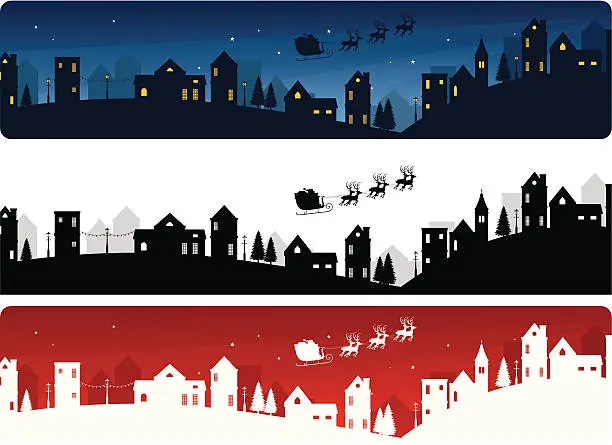 Vector illustration of Christmas Eve Banners