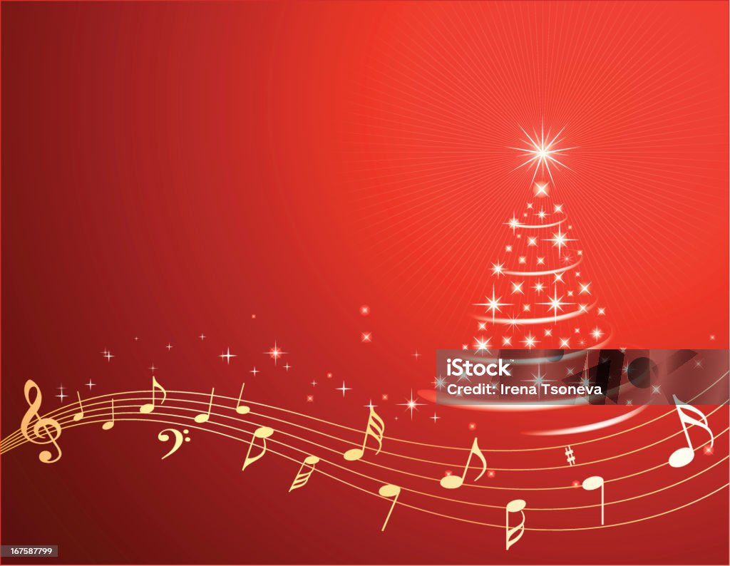 Fundo de música de Natal - Vetor de Natal royalty-free