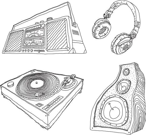 Vector illustration of Music Set