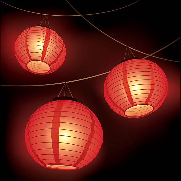 赤提灯 - 日本　祭り点のイラスト素材／クリップアート素材／マンガ素材／アイコン素材