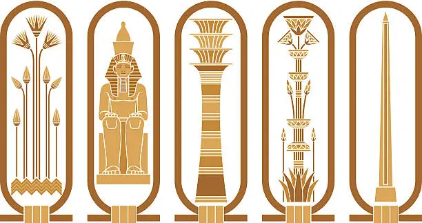 Vector illustration of Egypt Icons