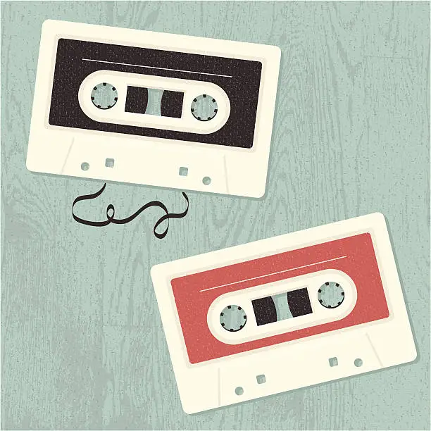 Vector illustration of Old-School Music Tapes