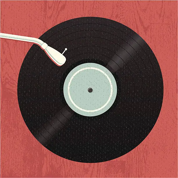 Vector illustration of Old-School Music Vinyl