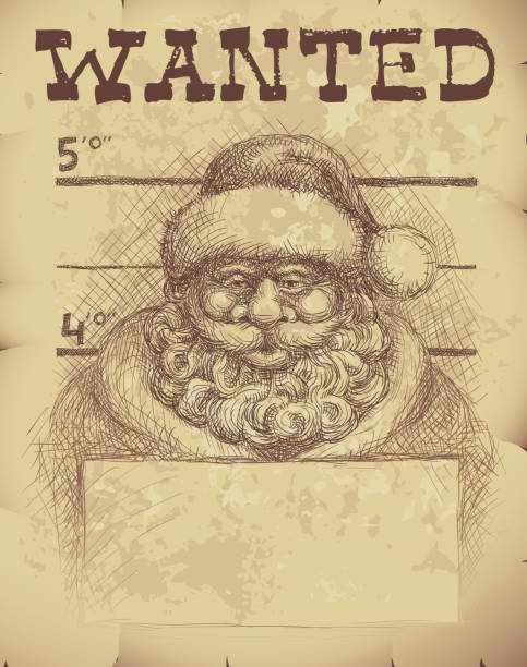 ilustrações, clipart, desenhos animados e ícones de santa queria - wanted poster paper wild west burnt