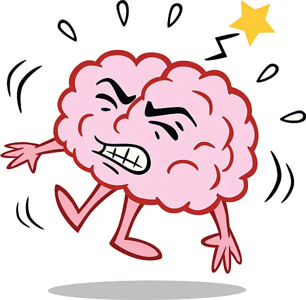 Vector illustration of Brain With Stroke