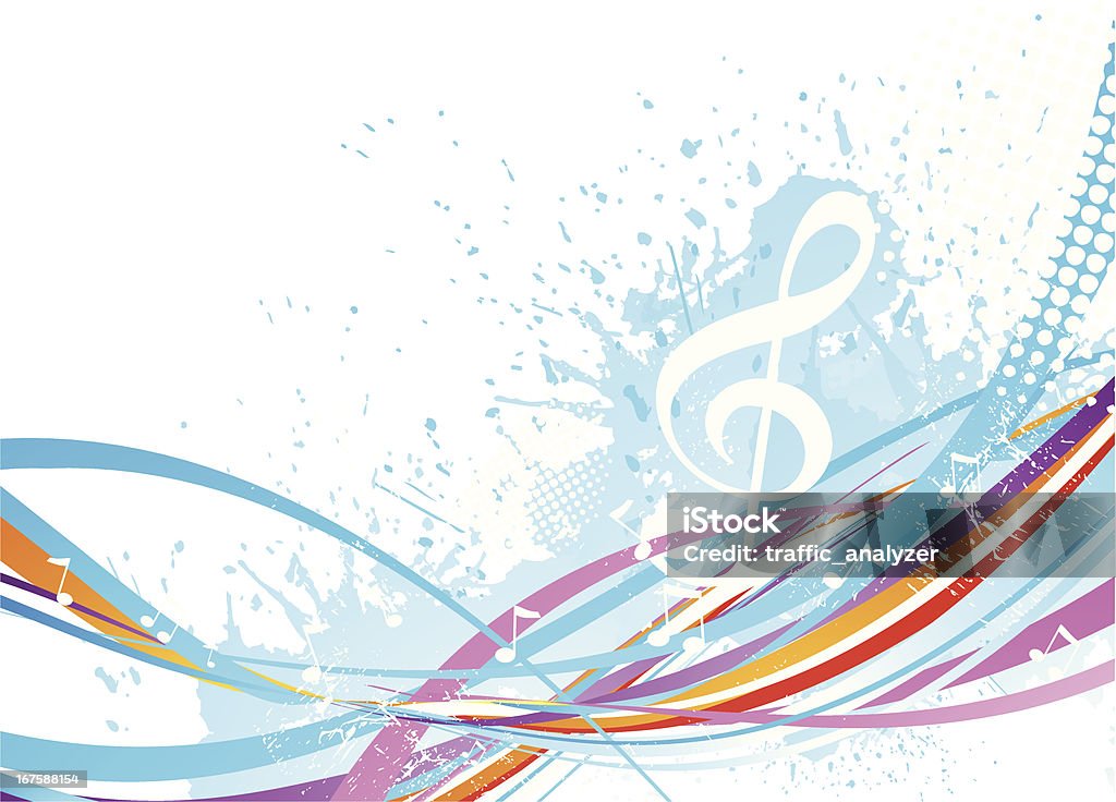 Abstracto de la música de fondo - arte vectorial de Nota musical libre de derechos