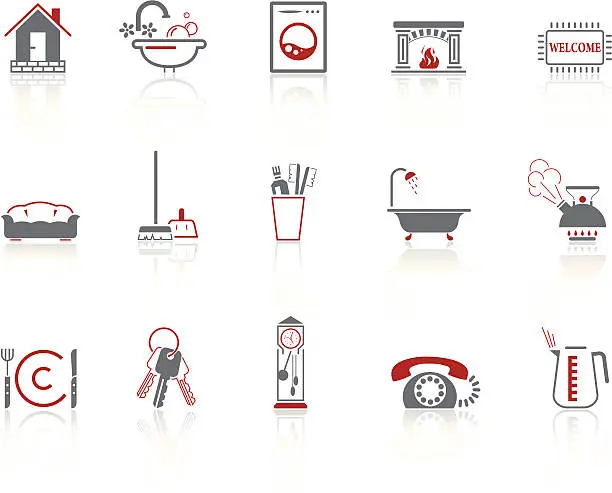 Vector illustration of Simple icons – Home