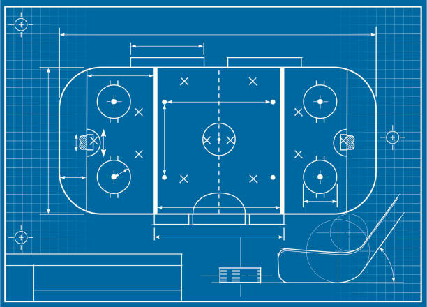 Modello di Hockey - illustrazione arte vettoriale