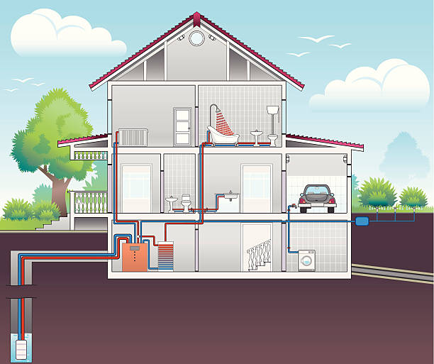 regelung für heizung und die hitze - boiler heat pipe water stock-grafiken, -clipart, -cartoons und -symbole