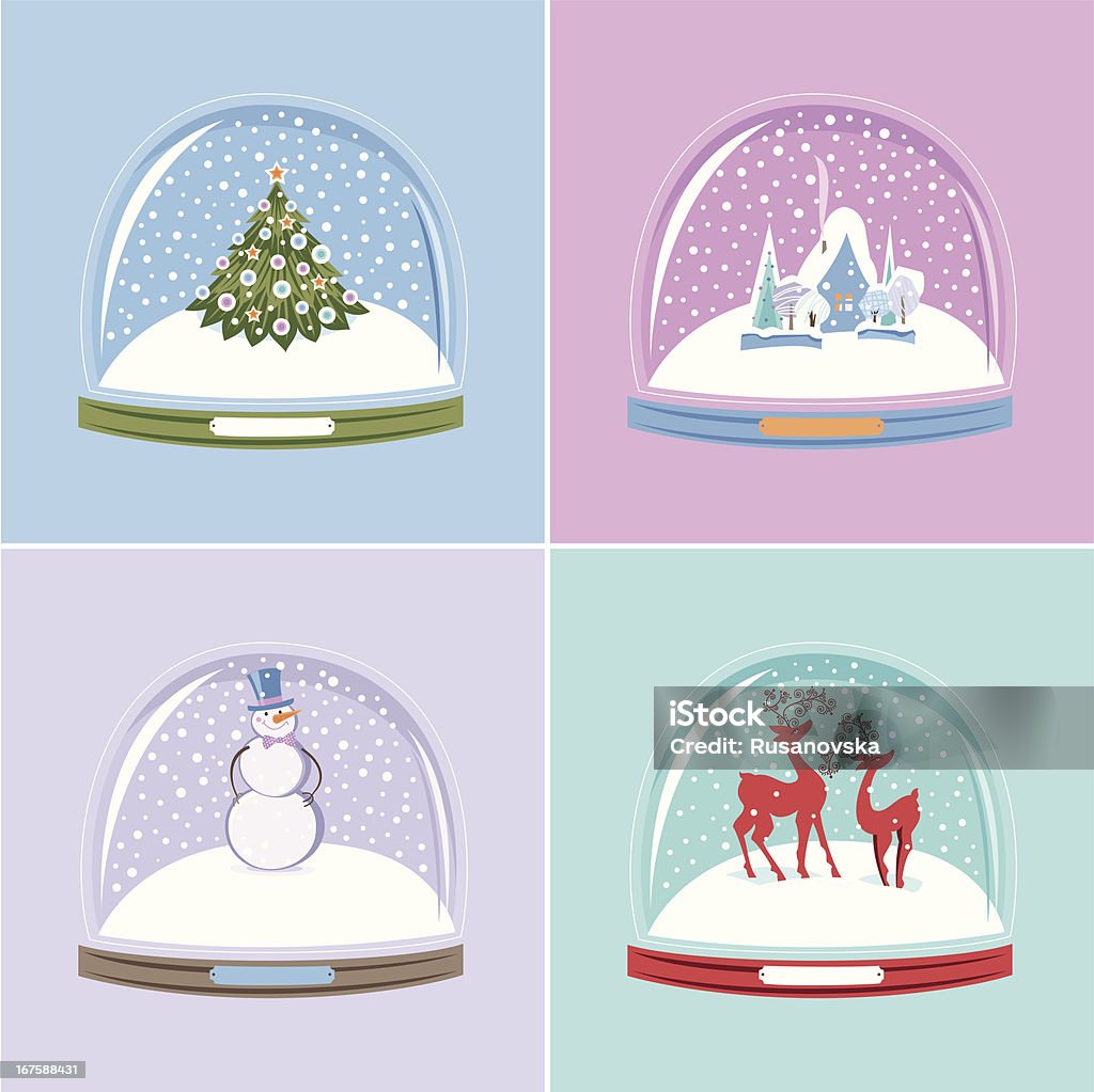 Set of Snow Globes Set of Snow Globes. Christmas time. Vector. Snow Globe stock vector