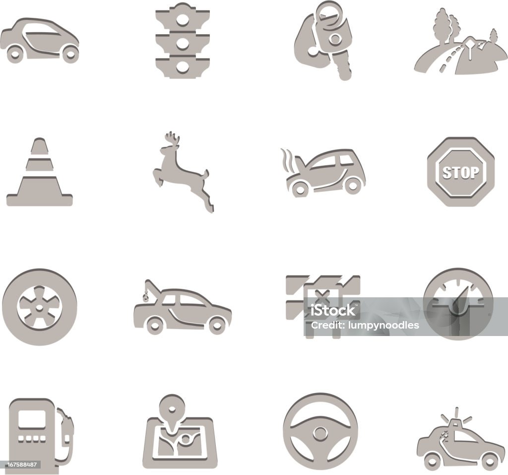Car Rides Symbol Driving Imprinted Symbols Stock Illustration - Download Image Now - Car ...