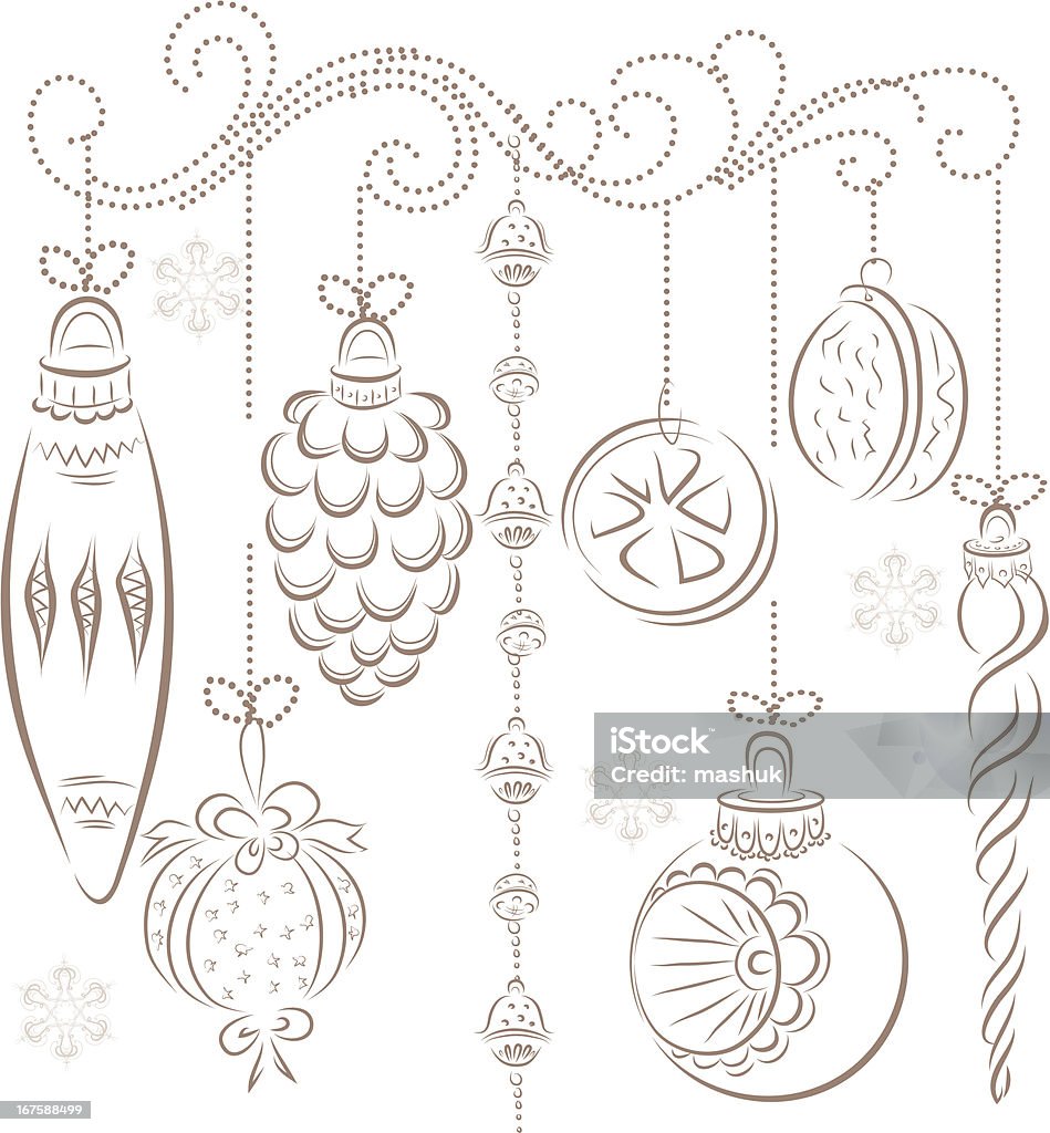 Ornamentos de Natal - Royalty-free Abstrato arte vetorial