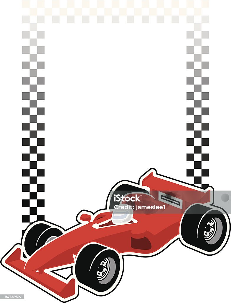 Racing Car Frame Checkered Flag stock vector