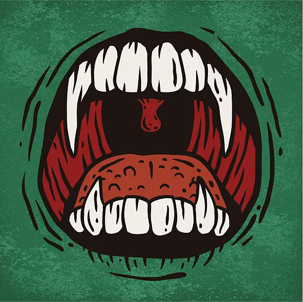 Vector illustration of Scary Mouth