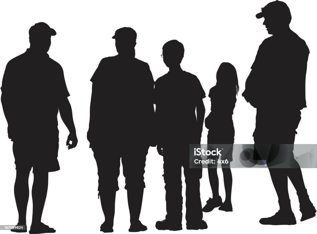 Casual people on street Rear View stock vector